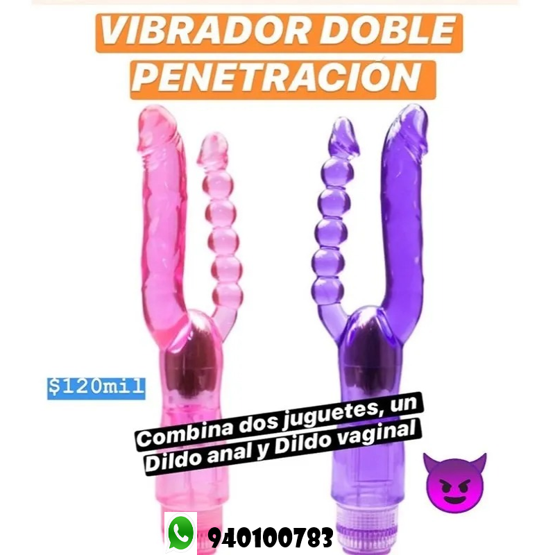 DOUBLE PLEASURE DILDO DE SILICONA SEXSHOP LOS OLIVOS 015335930 940100783